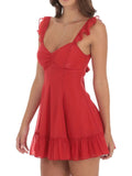 Sweetheart Ruffled Cami Mini Dress DJPT