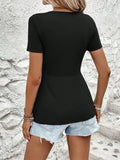 Plunge Short Sleeve Top DJPT