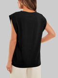 Round Neck Cap Sleeve T-Shirt DJPT