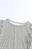 Striped Round Neck Blouse DJPT