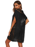V-Neck Short Sleeve Cover-Up DJPT