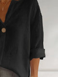 Size Casual Notched Drop Shoulder Blouse Plus Size DJPT