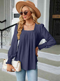 Neck Puff Sleeve Blouse DJPT